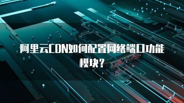 阿里云CDN如何配置网络端口功能模块？