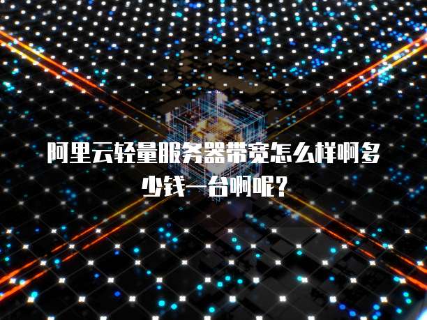 阿里云轻量服务器带宽怎么样啊多少钱一台啊呢?
