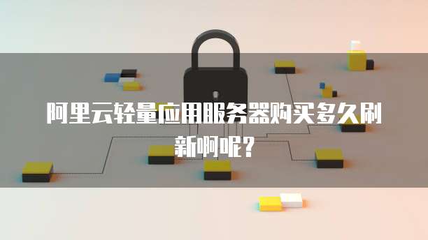 阿里云轻量应用服务器购买多久刷新啊呢?