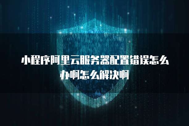 小程序阿里云服务器配置错误怎么办啊怎么解决啊