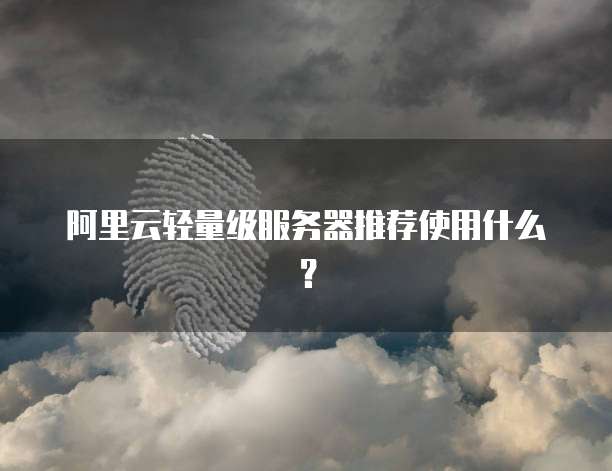 阿里云轻量级服务器推荐使用什么？