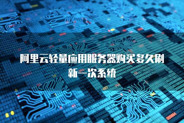阿里云轻量应用服务器购买多久刷新一次系统