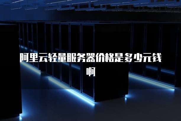 阿里云轻量服务器价格是多少元钱啊