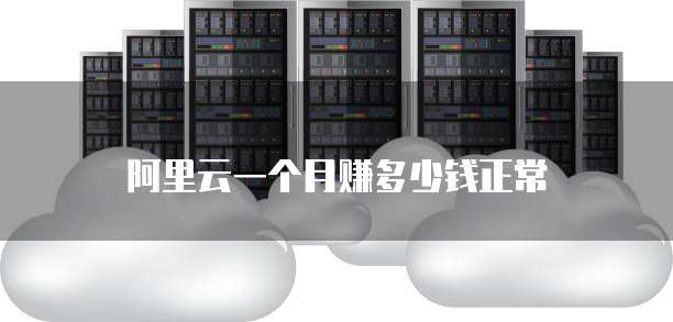 阿里云一个月赚多少钱正常