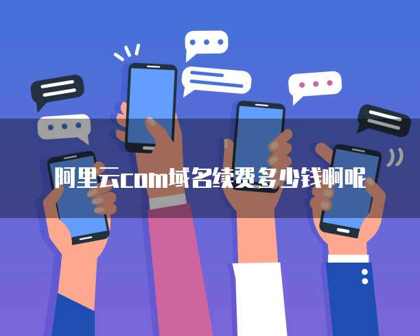 阿里云com域名续费多少钱啊呢