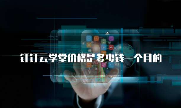 钉钉云学堂价格是多少钱一个月的