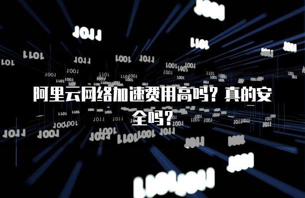 阿里云网络加速费用高吗?真的安全吗?