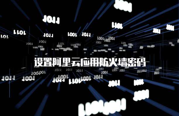 设置阿里云应用防火墙密码