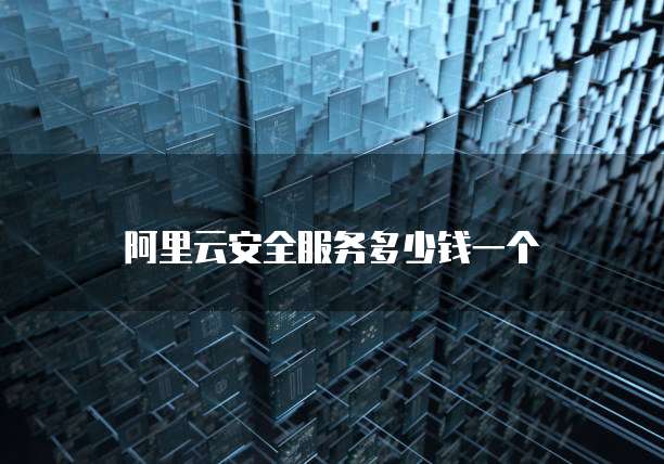 阿里云安全服务多少钱一个