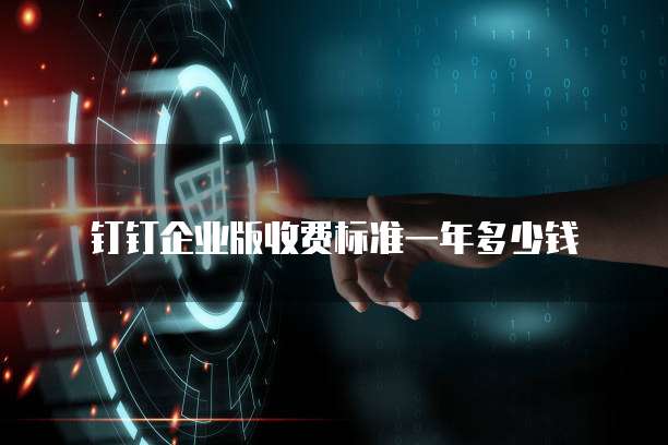 钉钉企业版收费标准一年多少钱