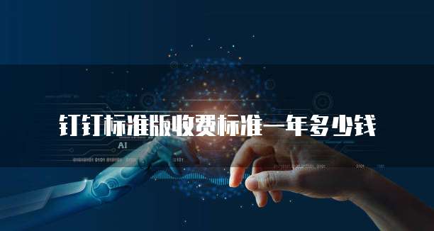 钉钉标准版收费标准一年多少钱