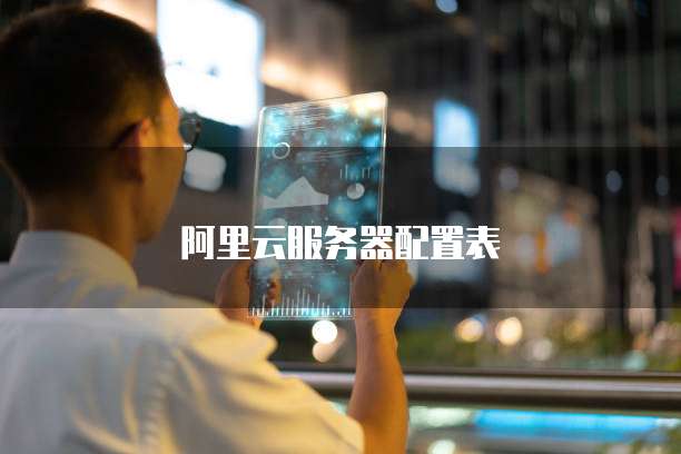阿里云服务器配置表