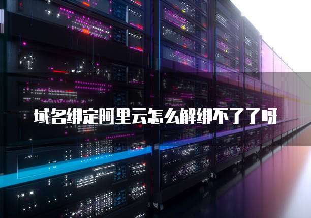 域名绑定阿里云怎么解绑不了了呀