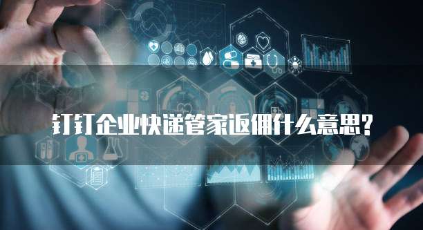 钉钉企业快递管家返佣什么意思?
