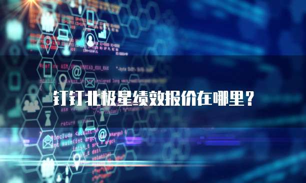 钉钉北极星绩效报价在哪里?
