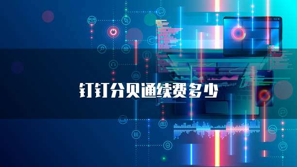 钉钉分贝通续费多少