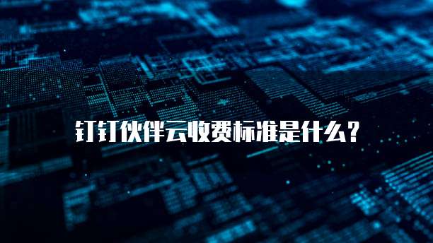 钉钉伙伴云收费标准是什么?