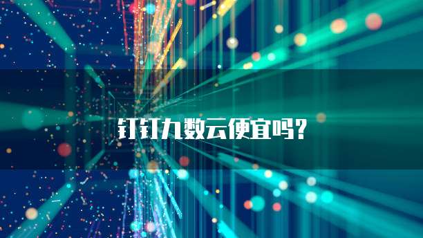 钉钉九数云便宜吗?