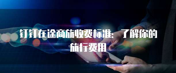 钉钉在途商旅收费标准：了解你的旅行费用