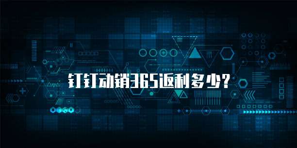 钉钉动销365返利多少？