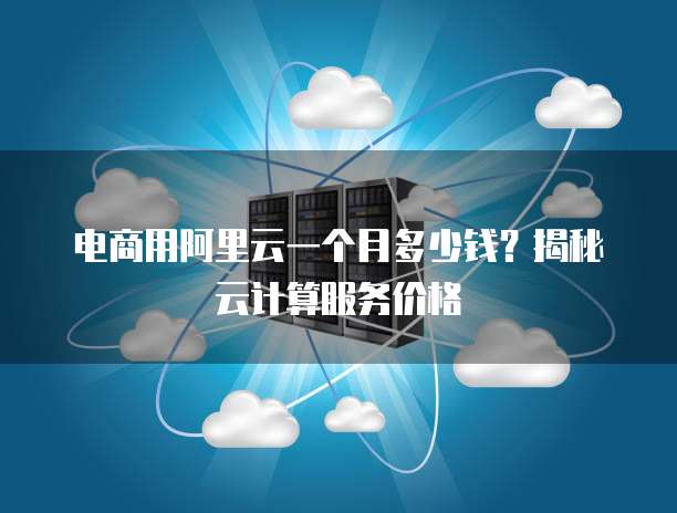 电商用阿里云一个月多少钱?揭秘云计算服务价格