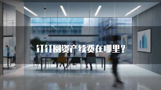 钉钉圆资产续费在哪里?