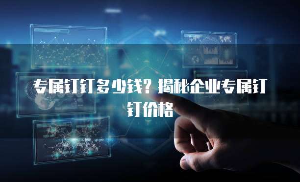 专属钉钉多少钱?揭秘企业专属钉钉价格