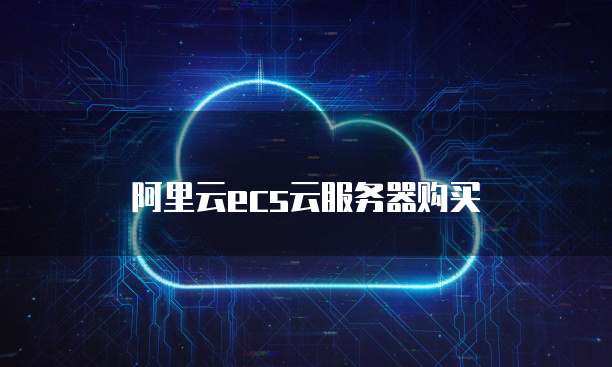 阿里云ecs云服务器购买
