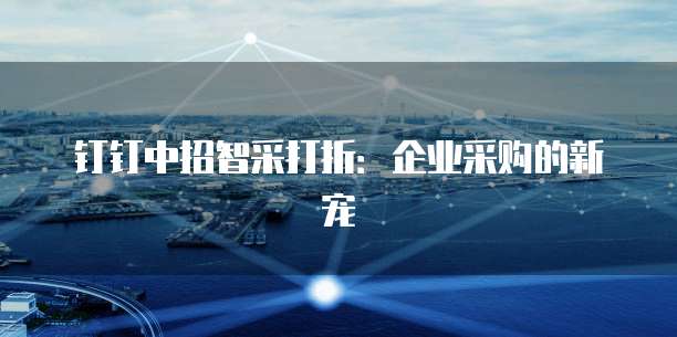钉钉中招智采打折：企业采购的新宠