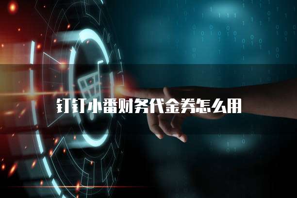 钉钉小番财务代金券怎么用