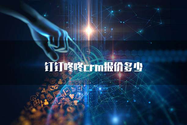 钉钉咚咚crm报价多少