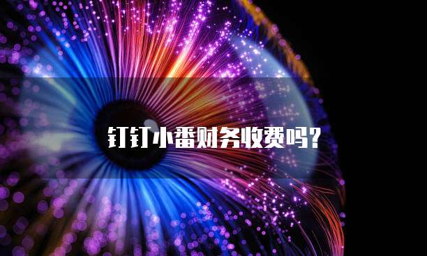 钉钉小番财务收费吗?