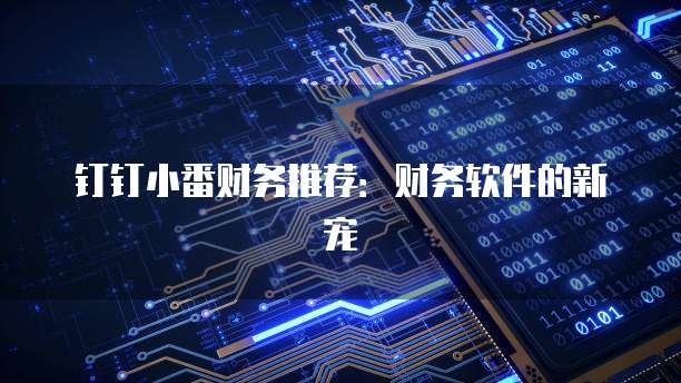 钉钉小番财务推荐:财务软件的新宠
