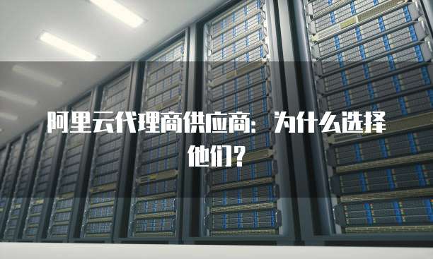 阿里云代理商供应商:为什么选择他们?