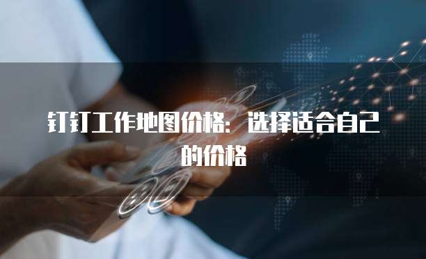钉钉工作地图价格：选择适合自己的价格
