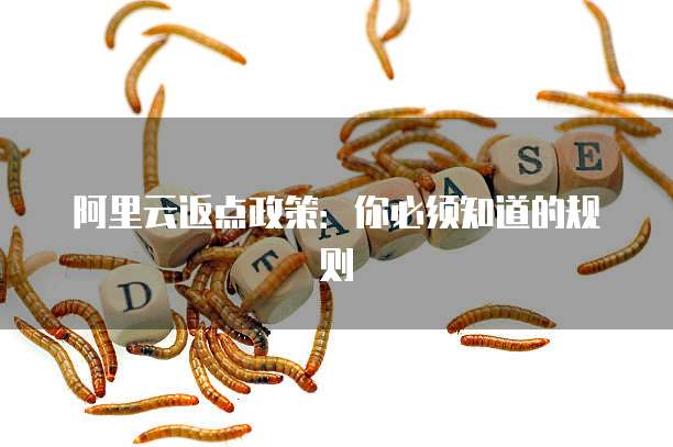 阿里云返点政策:你必须知道的规则
