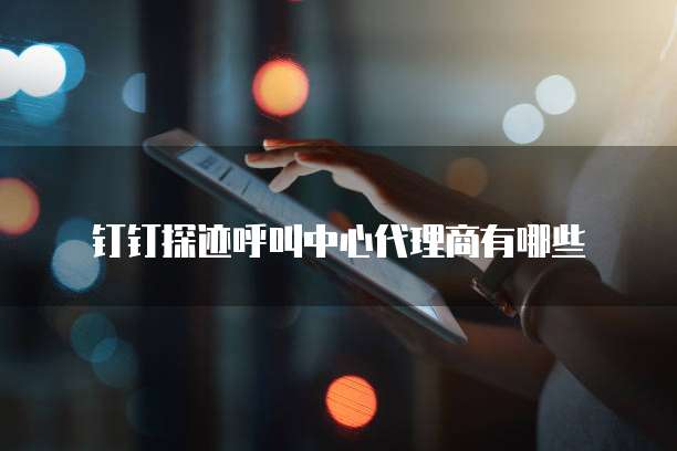钉钉探迹呼叫中心代理商有哪些