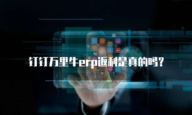钉钉万里牛erp返利是真的吗?