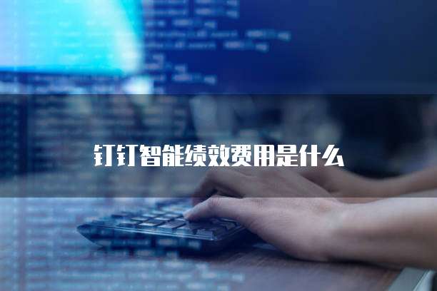 钉钉智能绩效费用是什么