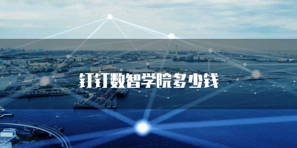 钉钉数智学院多少钱