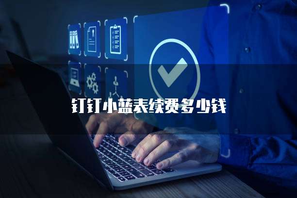 钉钉小蓝表续费多少钱