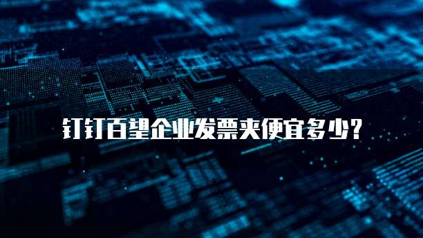 钉钉百望企业发票夹便宜多少?
