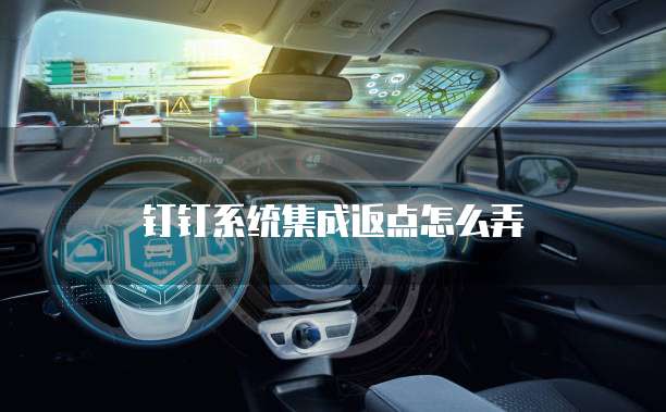 钉钉系统集成返点怎么弄