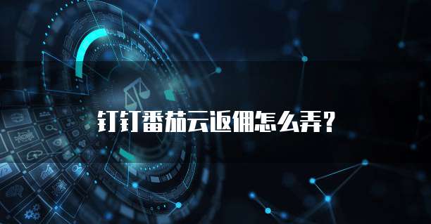 钉钉番茄云返佣怎么弄？