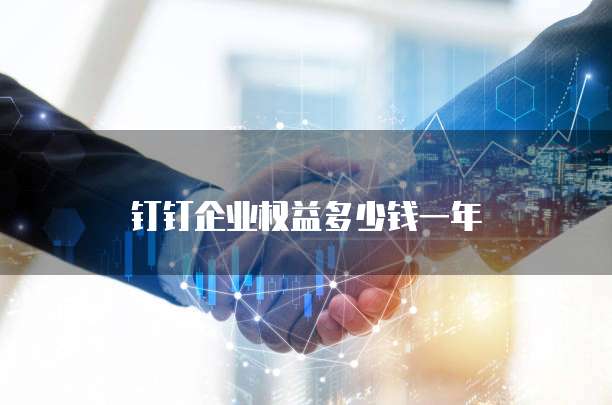 钉钉企业权益多少钱一年