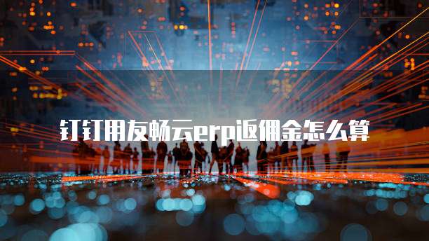 钉钉用友畅云erp返佣金怎么算