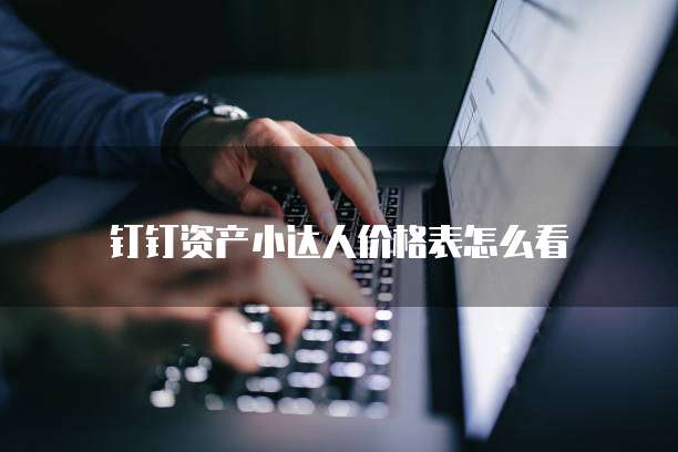 钉钉资产小达人价格表怎么看