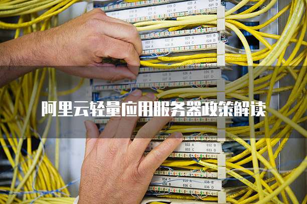 阿里云轻量应用服务器政策解读