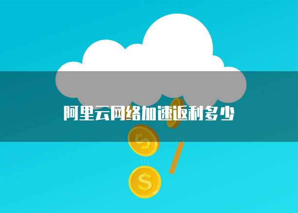 阿里云网络加速返利多少