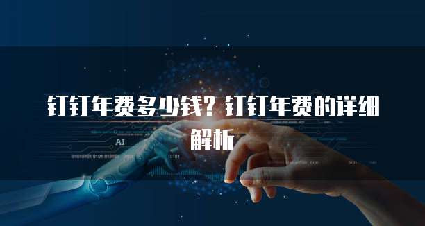 钉钉年费多少钱?钉钉年费的详细解析